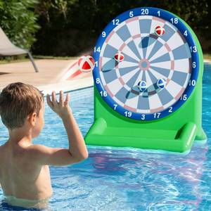 lot 669 image: iPlay, iLearn Kids Fun Pool Toys, Inflatable Dart Board Water Games, Swimming Pool Floats, Beach Yard Outdoor Play, Backyard Party Birthday Gift for 6 7 8 9 10 12 Years Old Boys Girls Teen Adult-Green - Retail $36