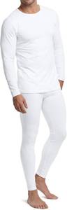 lot 681 image: TSLA Mens Thermal Underwear Set, Microfiber Soft Fleece Lined Long Johns, Winter Warm Base Layer Top & Bottom, Soft Micro Fleece White, X-Small