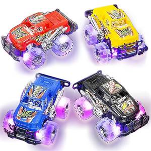 lot 682 image: TWO PIECES Light-Up Monster Truck Toys (2-Pack) �� Push-&-Go Cars with Glowing Wheels �� Birthday Gift for Toddlers, Boys & Girls Ages 3 �� Durable Friction-Powered Trucks �� Batteries Included - Retail $13