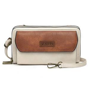 lot 689 image: One Zipper Broken SENDEFN Small Crossbody Phone Purses for Women Vegan Leather Crossbody Bags Shoulder Handbags with Multiple Pockets Card Slots - Retail $18