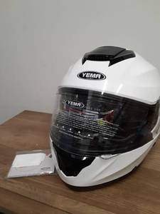 YEMA Full Face Motorcycle Helmet - White XXL - Retail: $85