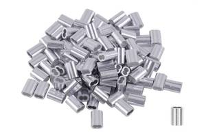 lot 760 image: Eowpower 50 Pieces Aluminum Crimping Loop Sleeves Cable Crimp for 316 inch Wire Rope Line End - Retail $10