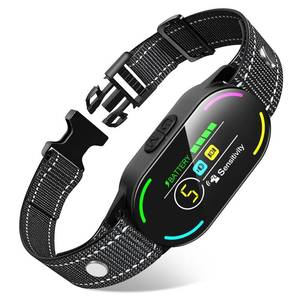 lot 781 image: Dog Bark Collar, Rechargeable Smart Collar, with 4 Adjustable Modes Beep Vibration and 5 Adjustable Sensitivities, Bark Collar for Large Medium Small Dogs (Black) - Retail $20