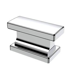 lot 788 image: Alzassbg 10 Pack Polished Chrome Cabinet Knobs, 1.46 Inch(37mm) Rectangle Kitchen Hardware Knobs for Cabinets and Drawers AL6061CP - Retail $24