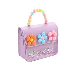 lot 789 image: Girls Toddler Purse Flower Kids Purse Little Girl Crossbody Bag Birthday Gifts for 3-8 Year Old (Purple) - Retail $10