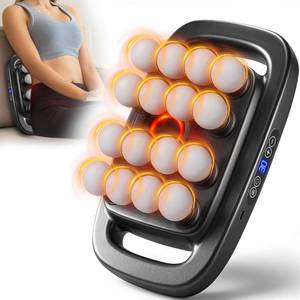 lot 794 image: HIADGUNNR 16 Head Massage Gun Set, Deep Tissue Massage Gun Portable with 3 Modes & 30 Intensities, Red Light Therapy, Quiet Percussion Massager for Legs, Waist, Buttocks Muscles Pain Relief