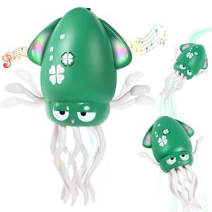 lot 805 image: MODUSKYE Dancing Octopus Toy, Magical Tummy Dancing Squid for 3 4 5 6 up Toddlers, Electric Music Crawling Toy for Kids, Rechargeable Funny Cute Octopus Toys (Green)