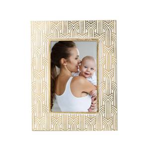 lot 826 image: Kimdio 4x6 Picture Frame Resin Table Gold Photo Frames Rustic Frame with High Definition Glass for Wall or Tabletop Display - Retail $20