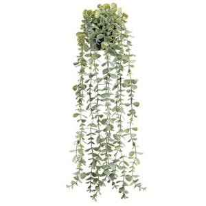 lot 849 image: Der Rose 1Pcs Small Fake Plants Hanging Artificial Potted Faux Eucalyptus Plants for Modern Boho Farmhouse Bathroom Office Desk Wall Book Shelf Living Room Aesthetic Decor Indoor - Retail $8