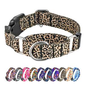 lot 852 image: Hikiko Martingale Collar for Dogs Classic Leopard Dog Collar for Small Medium Large Dogs Durable Escape Proof Dog Collars (Leopard,Medium) - Retail $13