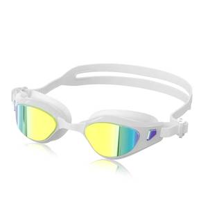 lot 879 image: Gantok Swim Goggles, Swimming Goggles for Unisex Adult Women Swim Pool Goggles Anti Fog Anti UV No Leakage Wide View Pool Goggle (white) - Retail $13