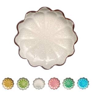 lot 884 image: Ceramic Spoon Rest for Stove Top, Flower Cute Spoon Rest for Kitchen Counter, Cooking Spoon Holder for Kitchen Counter, Utensil Rest Spatula Rest Ladle Holder Tong Rest, 1 PC (Crack Deco, Cream White) - Retail $10