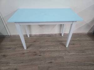lot 13 image: Light Blue and White Console Table