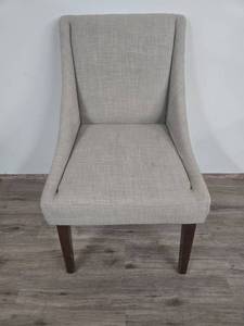 lot 19 image: Contemporary Upholstered Dining Chair with Plaid Detail