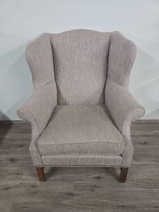 lot 20 image: Traditional Wingback Armchair with Nailhead Trim