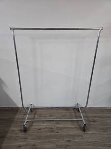 lot 23 image: Collapsible Rolling Garment Rack