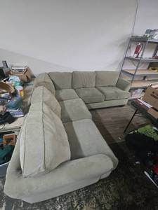 3 pieces green sectional