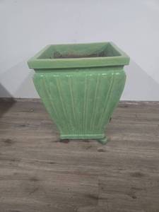 lot 41 image: Large Art Deco Style terracotta glaze Green Ceramic Planter
