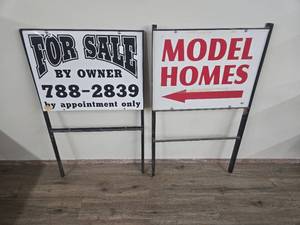 lot 66 image: Metal sign holders