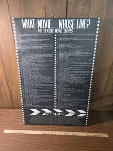lot 68 image: Movie Quotes Trivia wall art