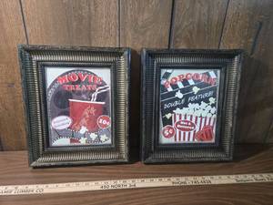 lot 70 image: Movie Theater Popcorn Wall Art Set