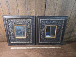 lot 79 image: Black and Gold Mirror Set