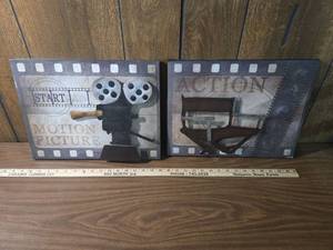 lot 84 image: Motion Picture Film Reel Wall Art