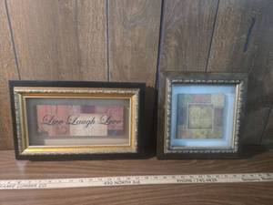 lot 86 image: Inspirational Wall Art Set - Live Laugh Love & Believe