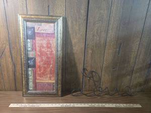 lot 87 image: Love Never Fails Framed Scripture Art