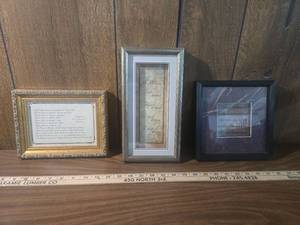 lot 90 image: Religious Prayer Print Collection - St. Francis & Love Quote Framed Art