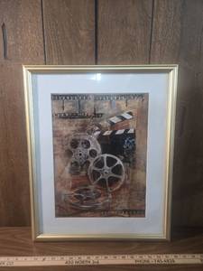 lot 101 image: Cinema Theme Wall Art Print