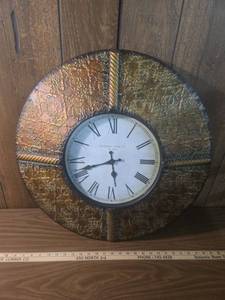 lot 105 image: Buchanan Clock Co. Wall Clock with Embossed Metal Frame