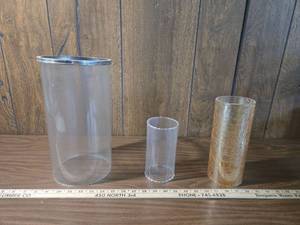 lot 178 image: Frosted Glass Cylinder Display Container