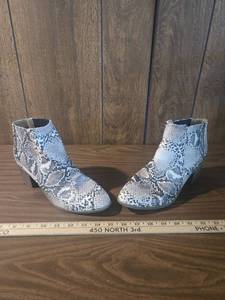 lot 222 image: Snake Print Ankle Boots