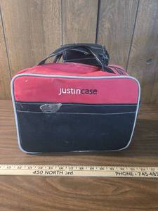 lot 235 image: Justin Case Red and Black Sports Equipment Bag