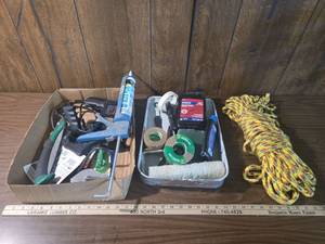 lot 243 image: Home Maintenance Supply Lot with Tools and Rope