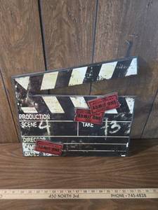 lot 281 image: Movie Production Slate Board with Cinema Tickets