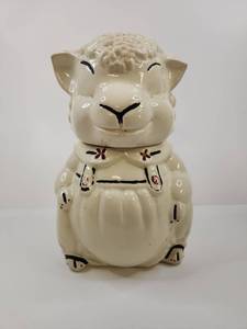 Ceramic Lamb Bisque Cookie Jar