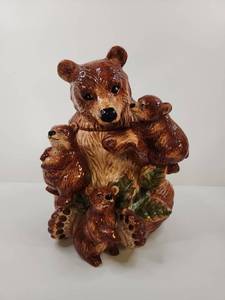 Brown Bear Family Cookie Jar