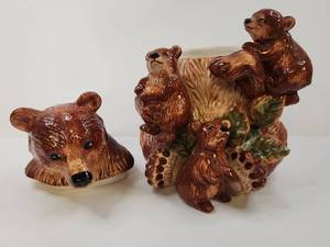 Brown Bear Family Cookie Jar