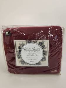 lot 125 image: Winter Nights Cotton Flannel King Sheet Set