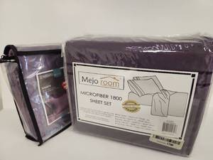 lot 128 image: Mejo Room Microfiber 1800 Queen Sheet Set with Sham