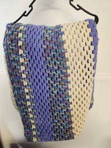 lot 134 image: Handmade Geometric Afghan Blanket