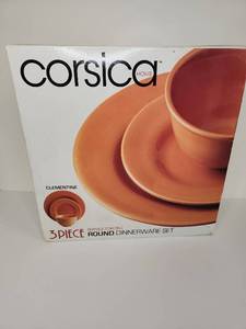 lot 157 image: Corsica Home Clementine 3-Piece Dinnerware Set