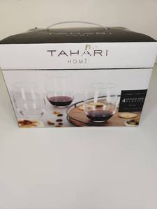 lot 160 image: Tahari Home Stemless Wine Glasses Set of 4