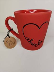 lot 174 image: Red Love Heart Coffee Mug by Austin & Ash