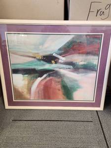 lot 204 image: Abstract Landscape Mixed Media Artwork