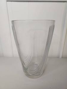 lot 236 image: Clear Glass Vase with Linear Pattern