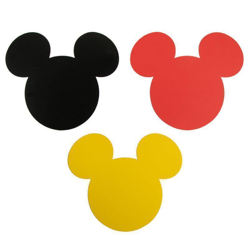 lot 53979 image: 60pcs Mickey Heads Paper Wall Stickers, Mickey Style Bunting for Wall Decoration, Also Great for Doorways or Glass Window - Retail $8