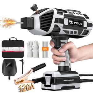 lot 25661 image: Portable Handheld Welding Machine - 110V IGBT Inverter Handheld Welder, 20-120A Portable ARC Welder, Hot Start & Anti-Stick for 332-18 Welding Rods. VISIBLE USE. Powers on. - Retail $81